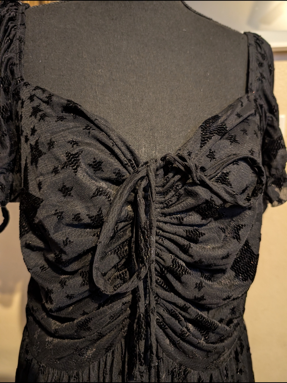 Limited - Burned Velvet Stars Tea Party Dress - Picture 3 of 6
